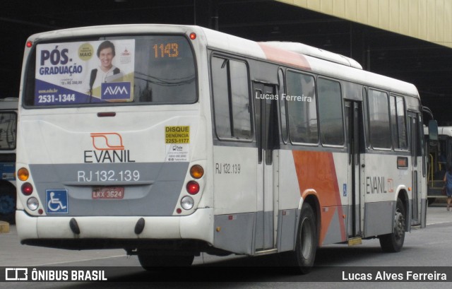 Evanil Transportes e Turismo RJ 132.139 na cidade de Nova Iguaçu, Rio de Janeiro, Brasil, por Lucas Alves Ferreira. Número da foto: #6772223.
