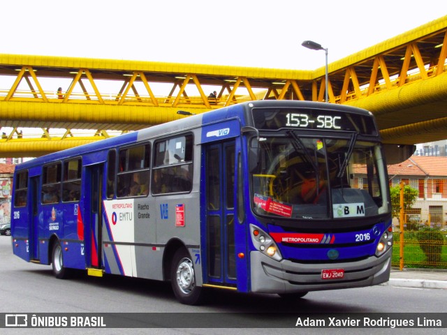 Viação Riacho Grande 2016 na cidade de São Paulo, São Paulo, Brasil, por Adam Xavier Rodrigues Lima. ID da foto: 6772517.