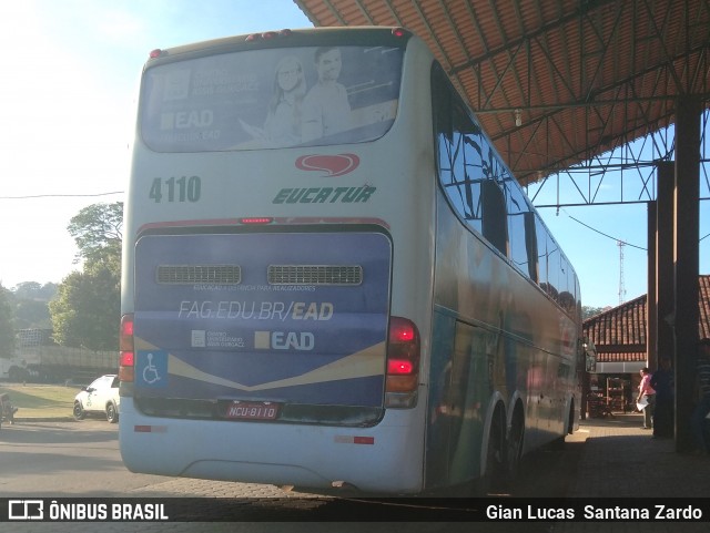 Eucatur - Empresa União Cascavel de Transportes e Turismo 4110 na cidade de Ouro Preto do Oeste, Rondônia, Brasil, por Gian Lucas  Santana Zardo. ID da foto: 6771970.