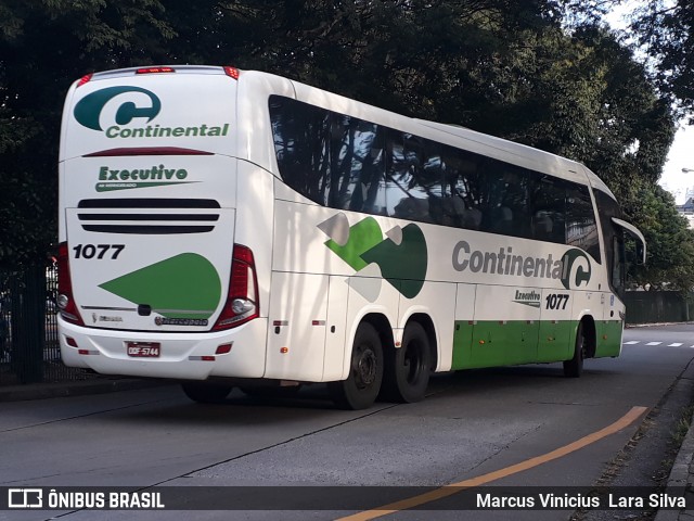 Viação Continental de Transportes 1077 na cidade de São Paulo, São Paulo, Brasil, por Marcus Vinicius Lara Silva. Número da foto: #6771835.