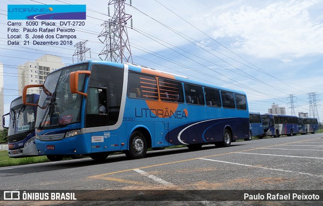 Litorânea Transportes Coletivos 5090 na cidade de São José dos Campos, São Paulo, Brasil, por Paulo Rafael Peixoto. ID da foto: 6770258.