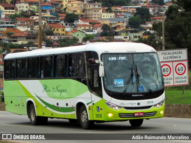 Rio Negro Fretamento e Turismo 39518 na cidade de Belo Horizonte, Minas Gerais, Brasil, por Adão Raimundo Marcelino. ID da foto: 6704949.