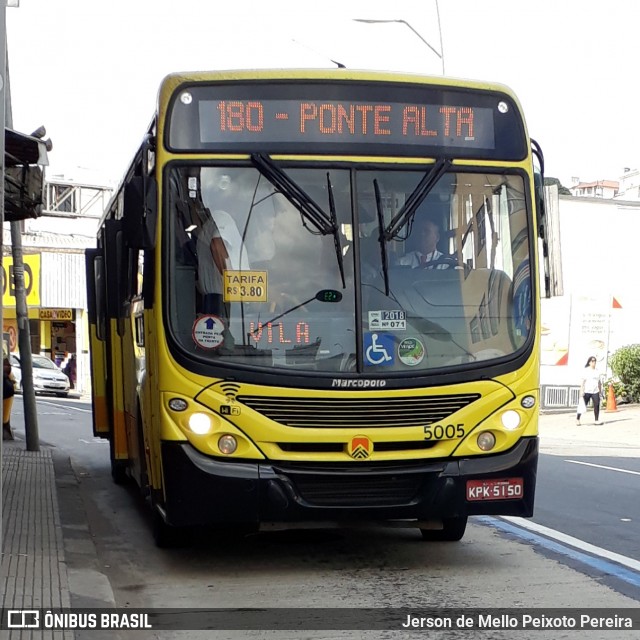 Viação Cidade do Aço 5005 na cidade de Volta Redonda, Rio de Janeiro, Brasil, por Jerson de Mello Peixoto Pereira. Número da foto: #6703543.