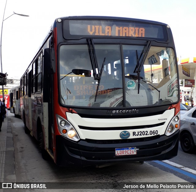 Viação Sul Fluminense RJ 202.060 na cidade de Volta Redonda, Rio de Janeiro, Brasil, por Jerson de Mello Peixoto Pereira. Número da foto: #6703539.
