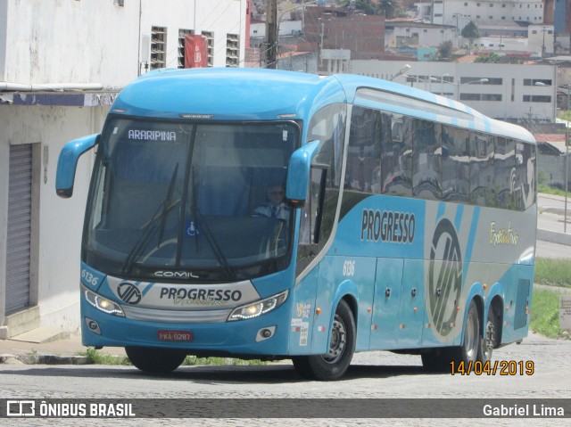 Auto Viação Progresso 6136 na cidade de Caruaru, Pernambuco, Brasil, por Gabriel Lima. Número da foto: #6704729.