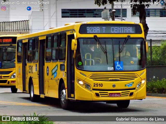 Viação Jundiaiense 2510 na cidade de Jundiaí, São Paulo, Brasil, por Gabriel Giacomin de Lima. Número da foto: #6706535.