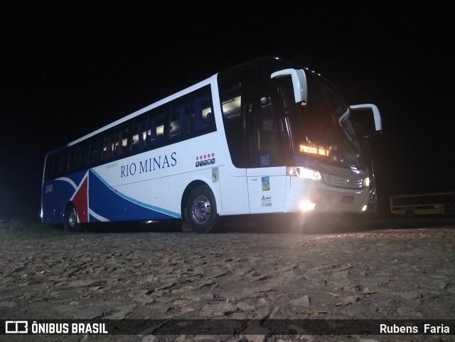 Expresso Rio Minas 3040 na cidade de Conselheiro Lafaiete, Minas Gerais, Brasil, por Rubens  Faria. Número da foto: #6705886.