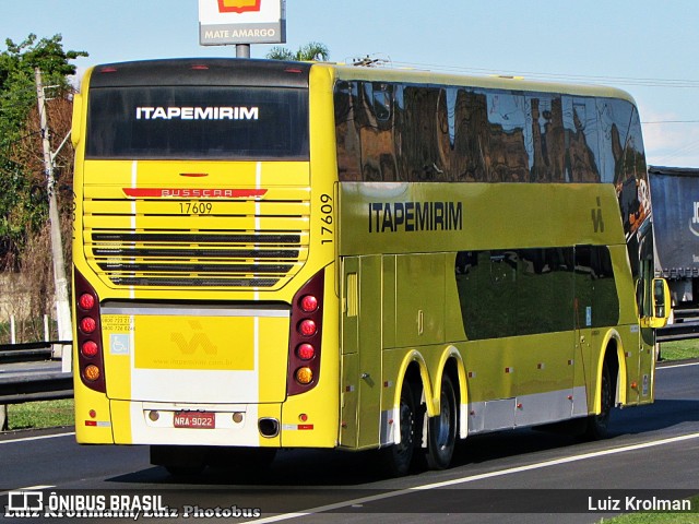 Viação Itapemirim 17609 na cidade de Resende, Rio de Janeiro, Brasil, por Luiz Krolman. Número da foto: #6708617.