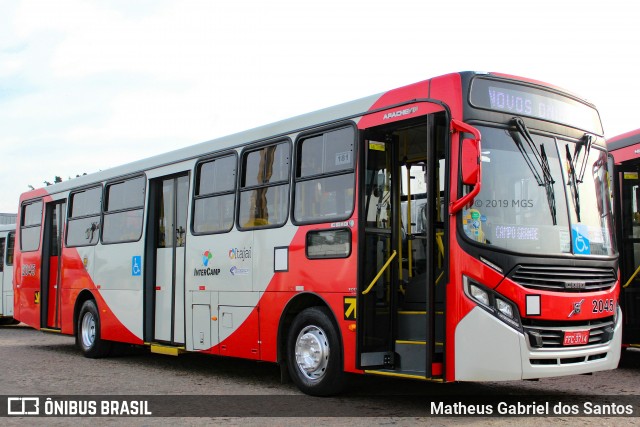 Itajaí Transportes Coletivos 2045 na cidade de Campinas, São Paulo, Brasil, por Matheus Gabriel dos Santos. ID da foto: 6709714.