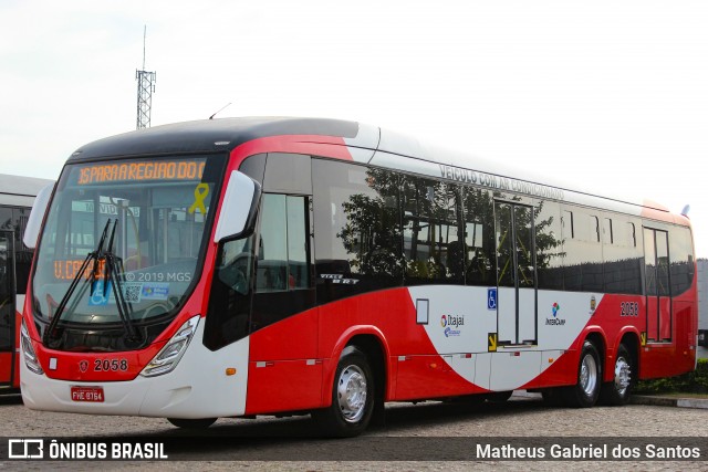 Itajaí Transportes Coletivos 2058 na cidade de Campinas, São Paulo, Brasil, por Matheus Gabriel dos Santos. ID da foto: 6709731.