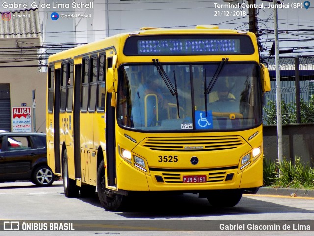 Auto Ônibus Três Irmãos 3525 na cidade de Jundiaí, São Paulo, Brasil, por Gabriel Giacomin de Lima. Número da foto: #6711333.