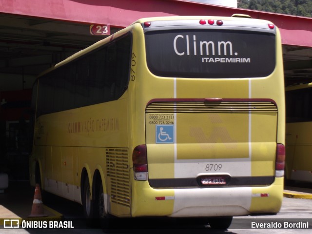 Viação Itapemirim 8709 na cidade de Queluz, São Paulo, Brasil, por Everaldo Bordini. Número da foto: #6710412.