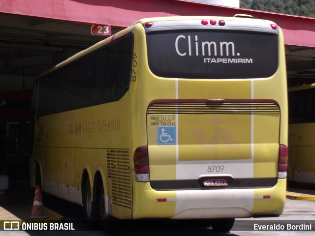 Viação Itapemirim 8709 na cidade de Queluz, São Paulo, Brasil, por Everaldo Bordini. ID da foto: 6710412.