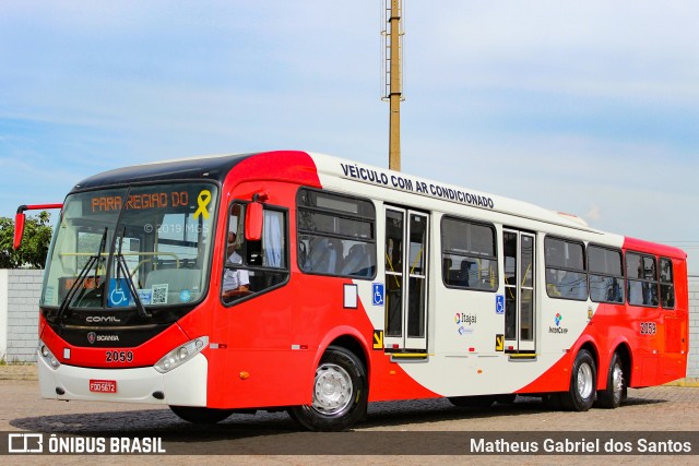 Itajaí Transportes Coletivos 2059 na cidade de Campinas, São Paulo, Brasil, por Matheus Gabriel dos Santos. ID da foto: 6711810.