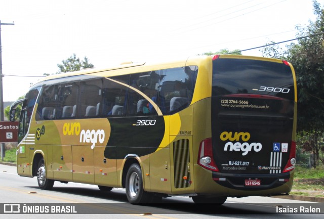 Ouro Negro Transportes e Turismo 3900 na cidade de Santos Dumont, Minas Gerais, Brasil, por Isaias Ralen. Número da foto: #6713744.