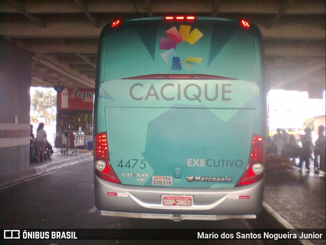 Cacique Transportes 4475 na cidade de Feira de Santana, Bahia, Brasil, por Mario dos Santos Nogueira Junior. Número da foto: #6712559.