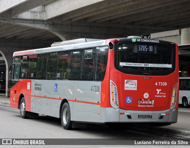 Pêssego Transportes 4 7338 na cidade de São Paulo, São Paulo, Brasil, por Luciano Ferreira da Silva. Número da foto: #6714063.