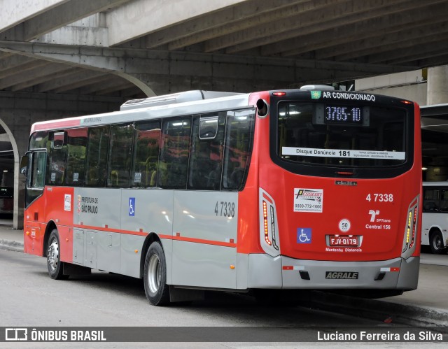 Pêssego Transportes 4 7338 na cidade de São Paulo, São Paulo, Brasil, por Luciano Ferreira da Silva. ID da foto: 6714063.