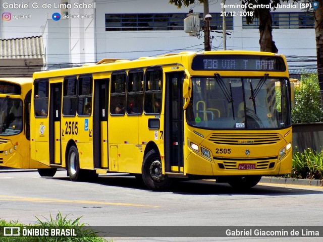 Viação Jundiaiense 2505 na cidade de Jundiaí, São Paulo, Brasil, por Gabriel Giacomin de Lima. Número da foto: #6713703.