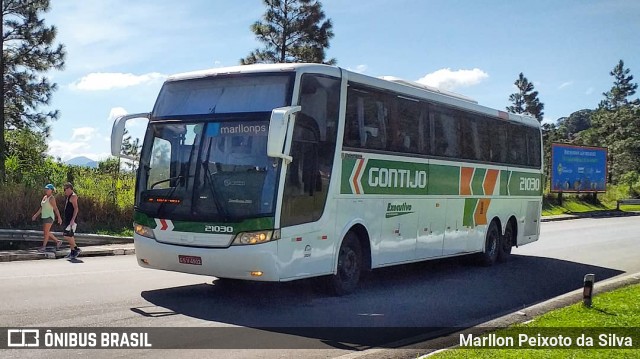 Empresa Gontijo de Transportes 21030 na cidade de Teresópolis, Rio de Janeiro, Brasil, por Marllon Peixoto da Silva. ID da foto: 6713718.