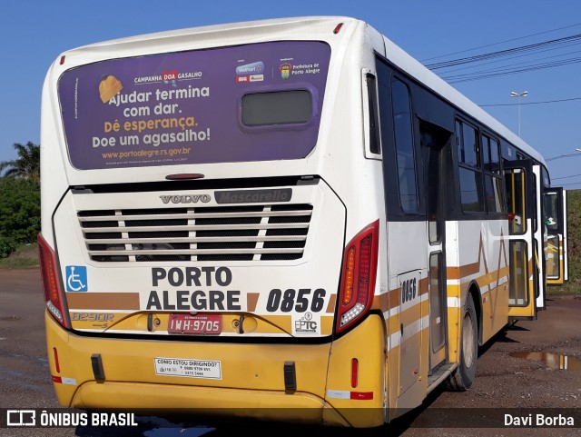 Companhia Carris Porto-Alegrense 0856 na cidade de Porto Alegre, Rio Grande do Sul, Brasil, por Davi Borba. ID da foto: 6717272.