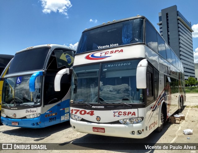 CSPA Transportes e Turismo 1704 na cidade de Aparecida, São Paulo, Brasil, por Vicente de Paulo Alves. ID da foto: 6717630.