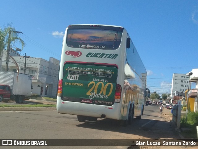 Eucatur - Empresa União Cascavel de Transportes e Turismo 4207 na cidade de Ji-Paraná, Rondônia, Brasil, por Gian Lucas  Santana Zardo. Número da foto: #6714996.