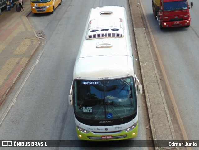 Rio Negro Fretamento e Turismo 37418 na cidade de Belo Horizonte, Minas Gerais, Brasil, por Edmar Junio. ID da foto: 6718022.