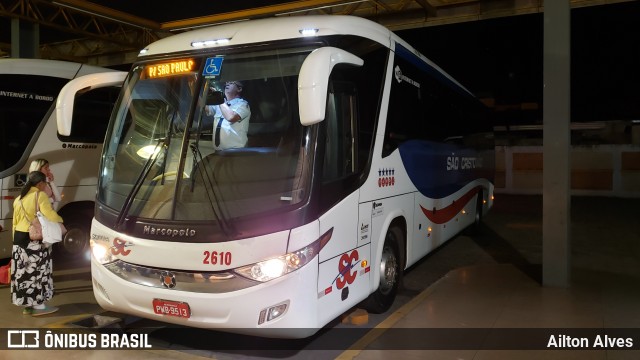 Viação São Cristóvão 2610 na cidade de Divinópolis, Minas Gerais, Brasil, por Ailton Alves. Número da foto: #6715275.