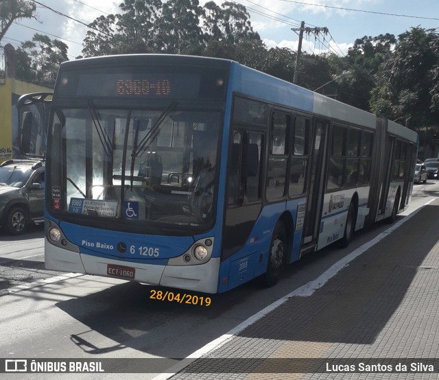 Viação Cidade Dutra 6 1205 na cidade de São Paulo, São Paulo, Brasil, por Lucas Santos da Silva. ID da foto: 6715743.