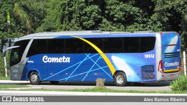 Viação Cometa 18512 na cidade de Taubaté, São Paulo, Brasil, por Alex Ramos Ribeiro. ID da foto: 6717989.