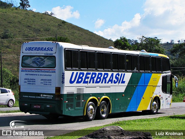 Uberbrasil Turismo 296 na cidade de Juiz de Fora, Minas Gerais, Brasil, por Luiz Krolman. ID da foto: 6775901.