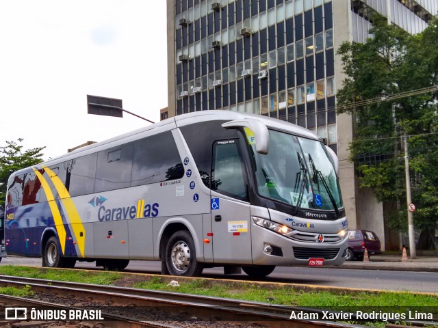 Caravellas Transportes e Turismo 1403 na cidade de Santos, São Paulo, Brasil, por Adam Xavier Rodrigues Lima. ID da foto: 6773985.