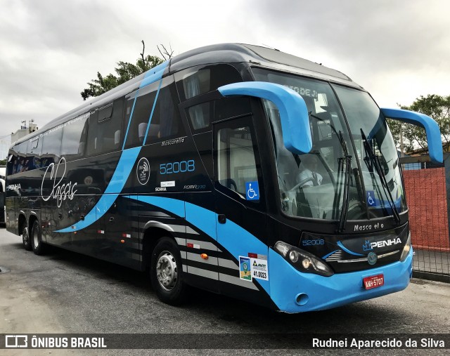 Empresa de Ônibus Nossa Senhora da Penha 52008 na cidade de Rio de Janeiro, Rio de Janeiro, Brasil, por Rudnei Aparecido da Silva. ID da foto: 6773521.