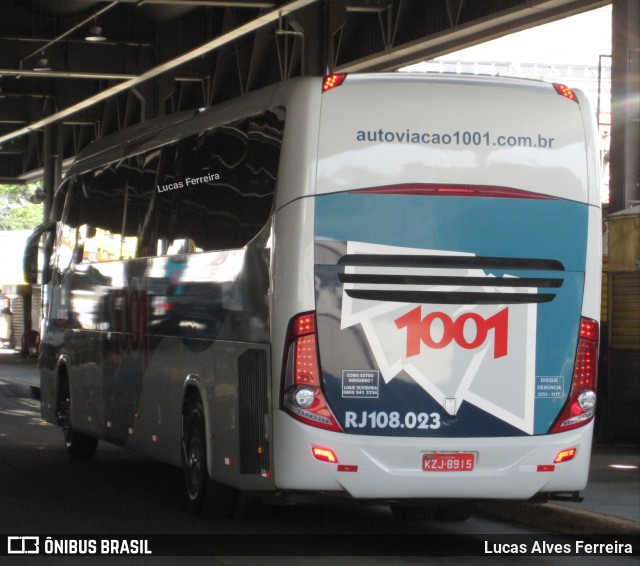 Auto Viação 1001 RJ 108.023 na cidade de Nova Iguaçu, Rio de Janeiro, Brasil, por Lucas Alves Ferreira. Número da foto: #6775672.