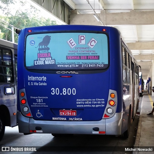 Empresa de Ônibus Vila Galvão 30.800 na cidade de São Paulo, São Paulo, Brasil, por Michel Nowacki. Número da foto: #6774639.
