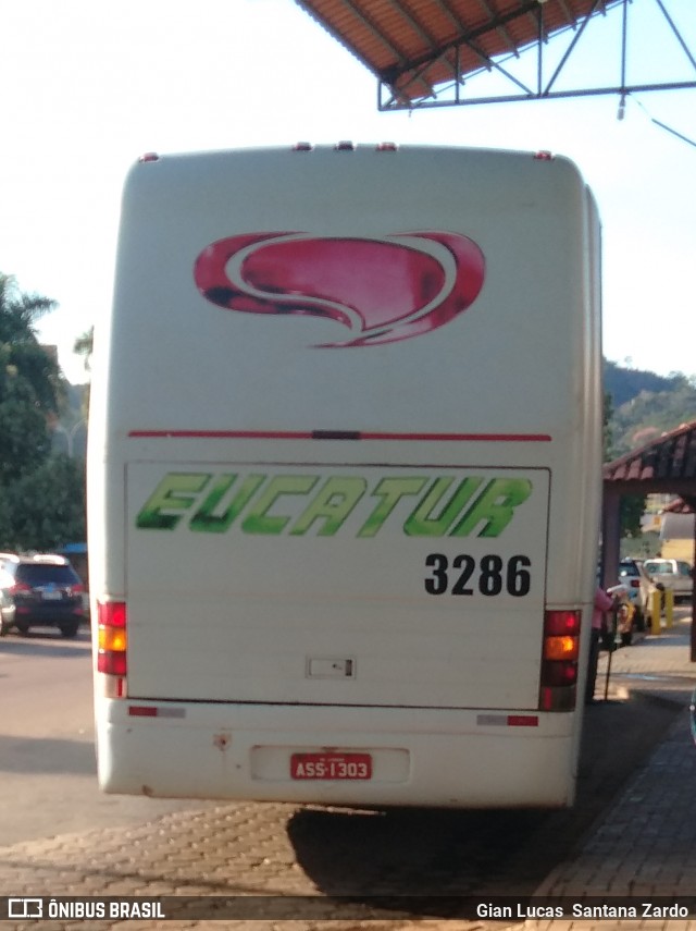 Eucatur - Empresa União Cascavel de Transportes e Turismo 3286 na cidade de Ouro Preto do Oeste, Rondônia, Brasil, por Gian Lucas  Santana Zardo. Número da foto: #6775091.