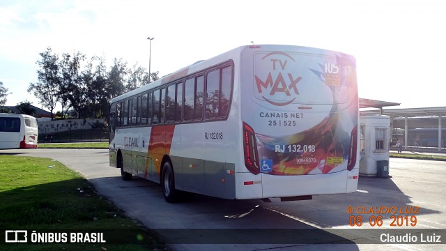 Evanil Transportes e Turismo RJ 132.018 na cidade de Rio de Janeiro, Rio de Janeiro, Brasil, por Claudio Luiz. Número da foto: #6797226.