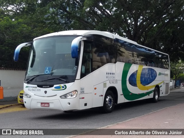 Marinho Transporte e Turismo RJ 542.005 na cidade de Rio de Janeiro, Rio de Janeiro, Brasil, por Carlos Alberto de Oliveira Júnior. ID da foto: 6796762.