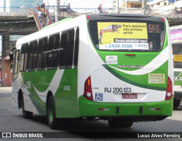 Viação São José RJ 200.123 na cidade de Nova Iguaçu, Rio de Janeiro, Brasil, por Lucas Alves Ferreira. Número da foto: #6797020.