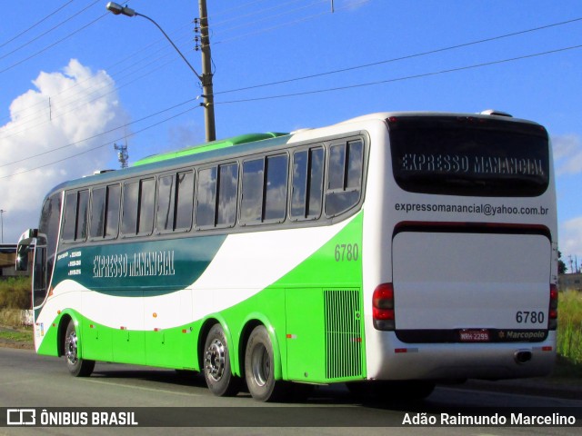 Expresso Manancial 6780 na cidade de Belo Horizonte, Minas Gerais, Brasil, por Adão Raimundo Marcelino. ID da foto: 6799414.