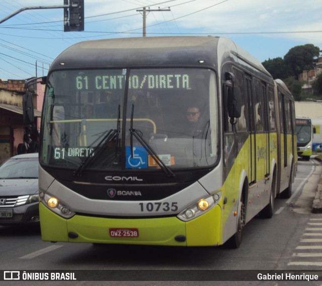 Milênio Transportes 10735 na cidade de Belo Horizonte, Minas Gerais, Brasil, por Gabriel Henrique. ID da foto: 6798931.