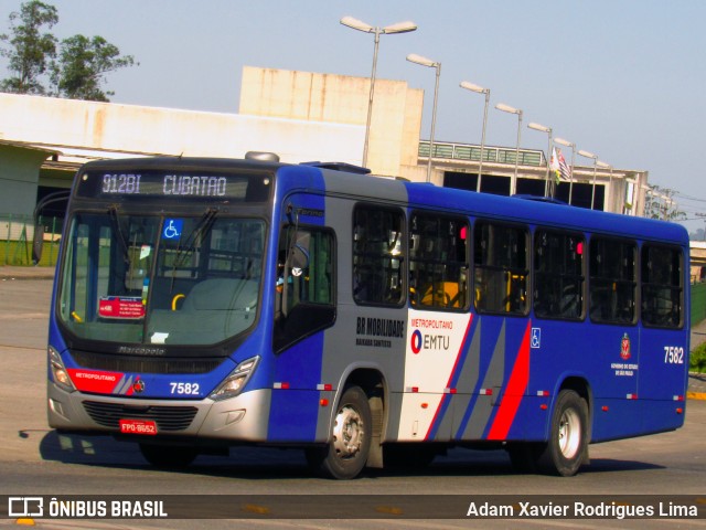 BR Mobilidade Baixada Santista 7582 na cidade de Cubatão, São Paulo, Brasil, por Adam Xavier Rodrigues Lima. ID da foto: 6801466.