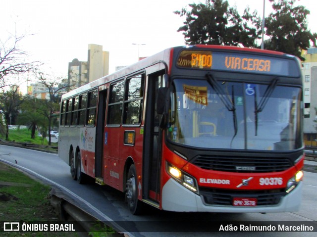 Saritur - Santa Rita Transporte Urbano e Rodoviário 90376 na cidade de Belo Horizonte, Minas Gerais, Brasil, por Adão Raimundo Marcelino. ID da foto: 6803290.