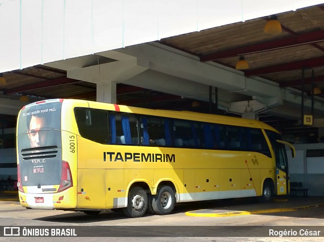 Viação Itapemirim 60015 na cidade de Ourinhos, São Paulo, Brasil, por Rogério César. ID da foto: 6803080.