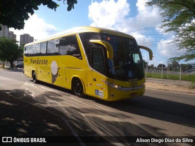 Viação Nordeste 1820 na cidade de Natal, Rio Grande do Norte, Brasil, por Alison Diego Dias da Silva. Número da foto: #6806736.