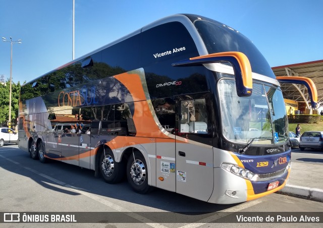 Costa Sul Turismo 1329 na cidade de Aparecida, São Paulo, Brasil, por Vicente de Paulo Alves. Número da foto: #6804137.