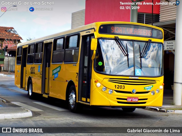 Viação Leme 1203 na cidade de Jundiaí, São Paulo, Brasil, por Gabriel Giacomin de Lima. Número da foto: #6808855.