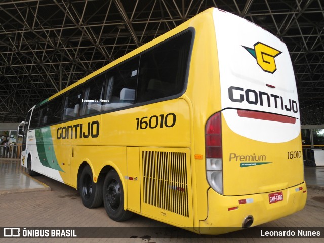 Empresa Gontijo de Transportes 16010 na cidade de Patos de Minas, Minas Gerais, Brasil, por Leonardo Nunes. ID da foto: 6807488.