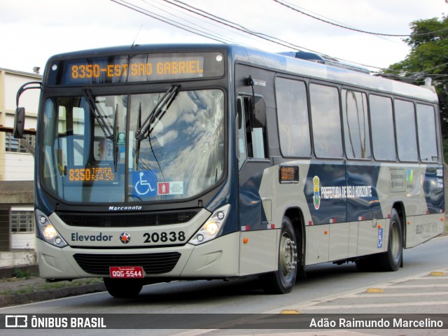 SM Transportes 20838 na cidade de Belo Horizonte, Minas Gerais, Brasil, por Adão Raimundo Marcelino. ID da foto: 6809498.